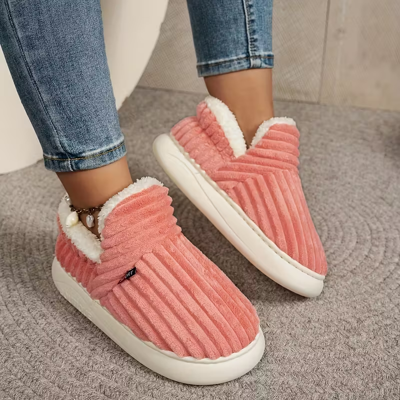 Zapatillas de Fleece de Moda para Mujeres