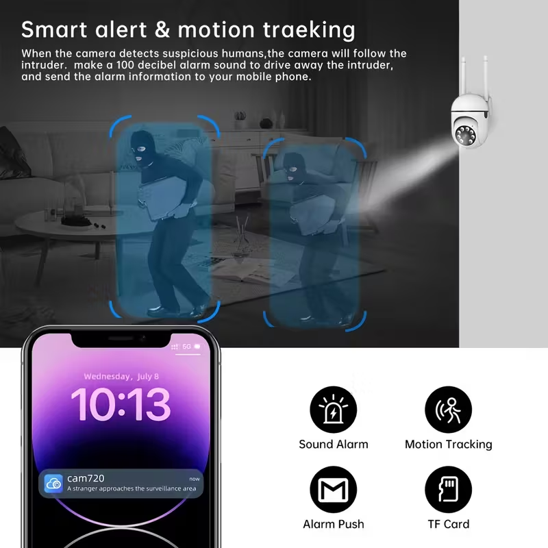 Cámara de Seguridad Inalámbrica con Visión Nocturna a Todo Color
