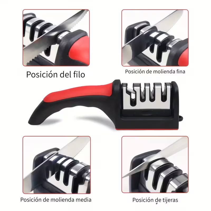Afilador de Cuchillos Profesional 4 Etapas