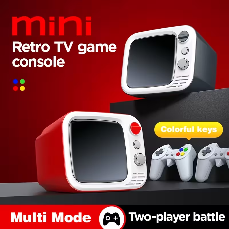 Consola de Juegos Portátil 3.5” HD con Dos Mandos – Mini Consola Tipo TV