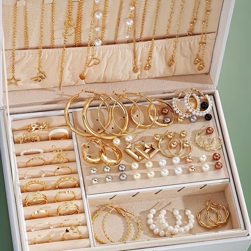 Set de 86 Piezas de Joyería Elegante para Mujer