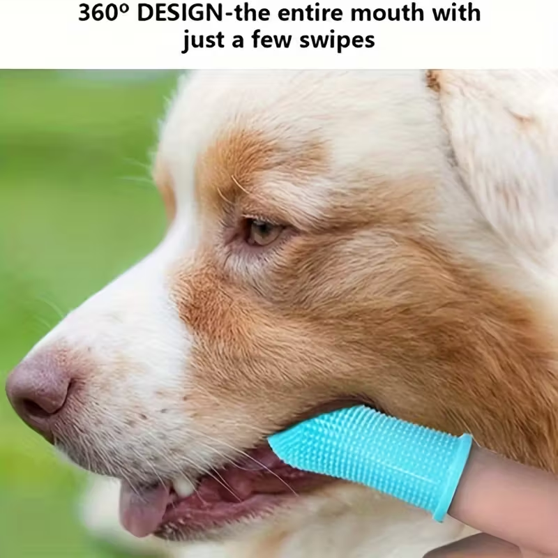 Cepillo de Dientes para Mascotas con Silicona Súper Suave