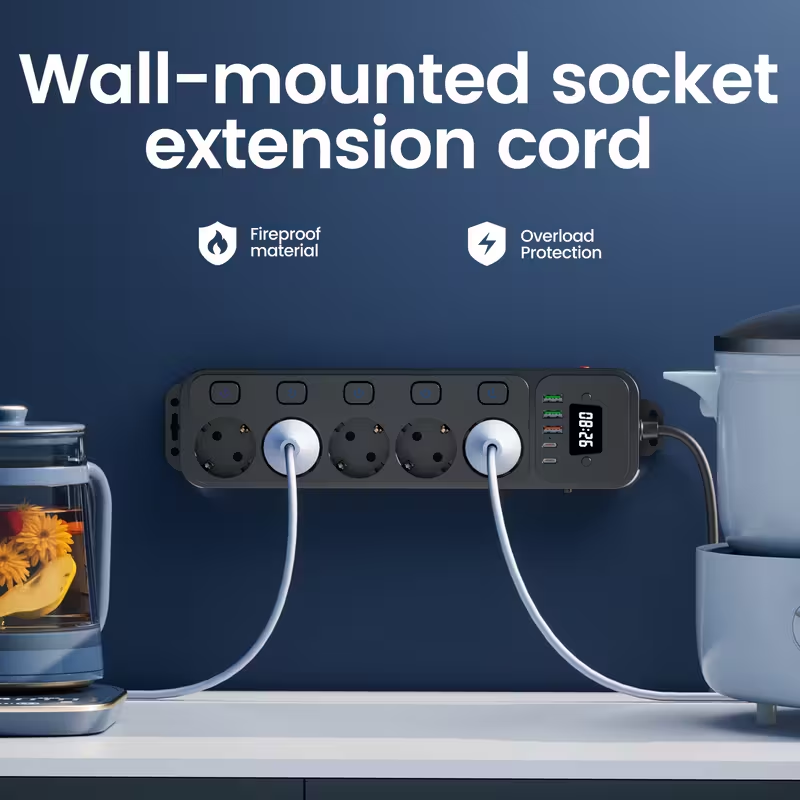 Conjunto de Enchufes Europeos 11 en 1 con Interruptor