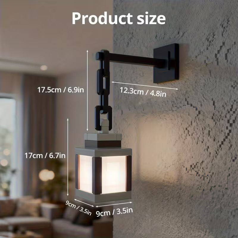 Lámpara de Noche LED Pixelada de 16 Colores – Luz de Ambiente Recargable con Control Remoto