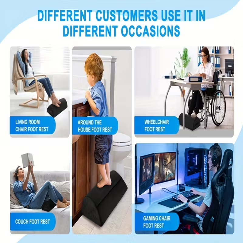 Reposapiés Ergonómico con Bolsillo Cálido de Felpa