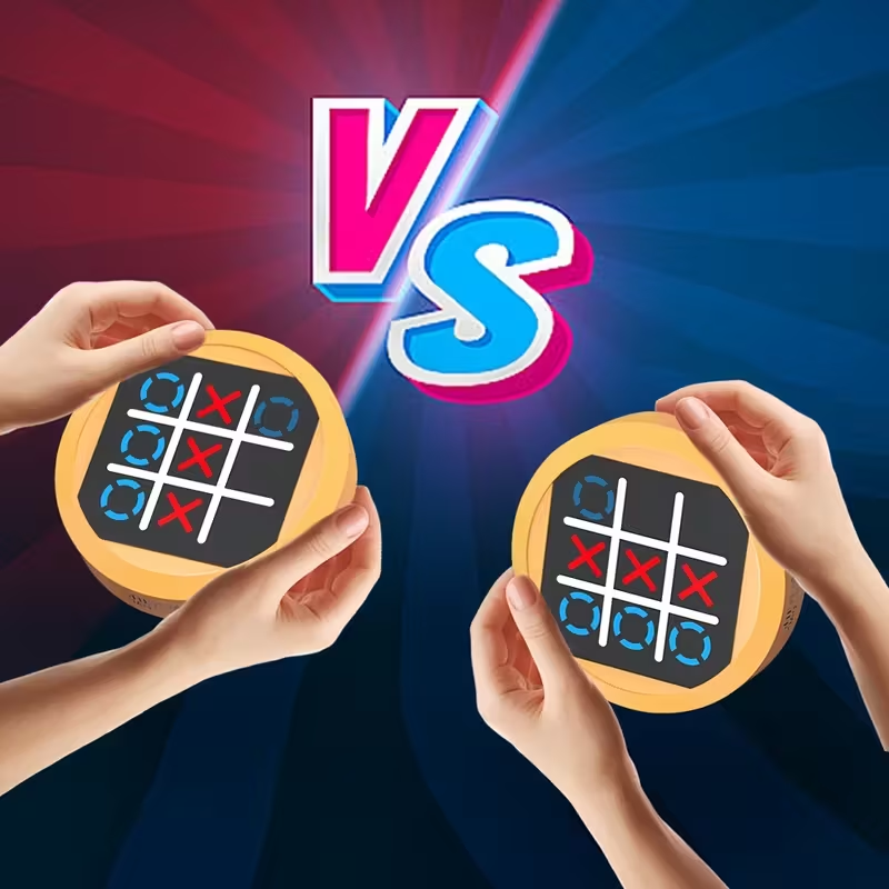 Mini Consola Portátil de Tres en Raya Electrónica – Juego de Rompecabezas con Memoria y Niveles de Velocidad