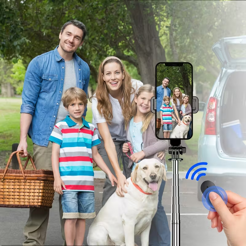 Palo de Selfie y Trípode Extensible 3 en 1 con Mando Bluetooth