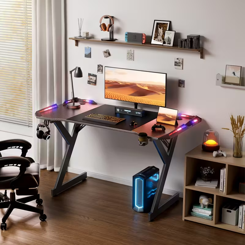 Escritorio Gaming LED 120 x 60 cm